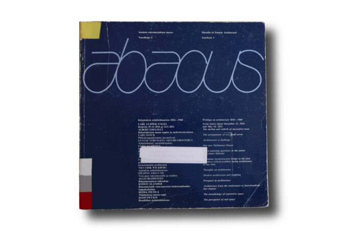 abacus3-kansi Abacus 3: Museum of Finnish Architecture Yearbook 1982