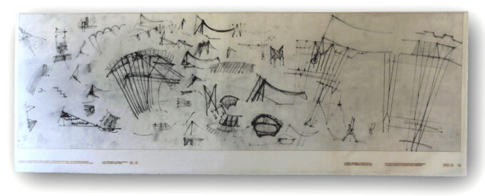 AlvarAalto-skissijuliste-pi Alvar Aalto poster pencil sketches 1952