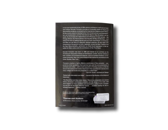 Kenneth Frampton Modern Architecture A Critical History
