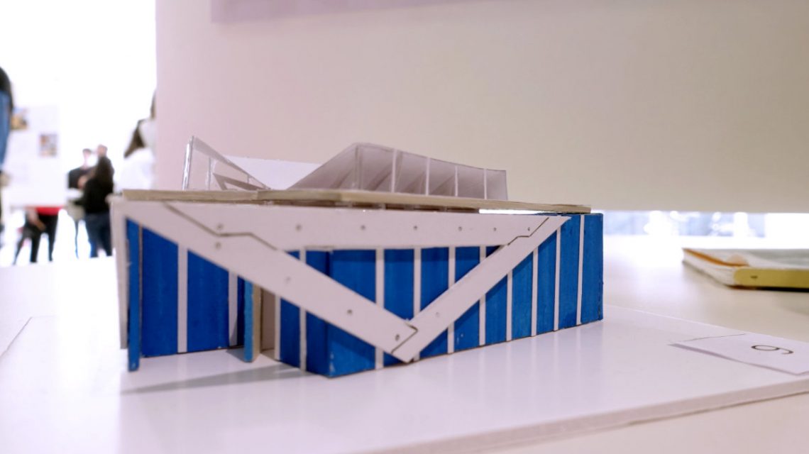 Scale model of Alvar Aalto Pavilion. Student project by Nicolas Beaucote, Lisa Domecq-Cazaux, Camille Riel and Marie Sarraute.