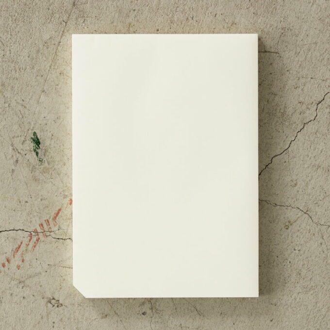 Midori paper pad on a table