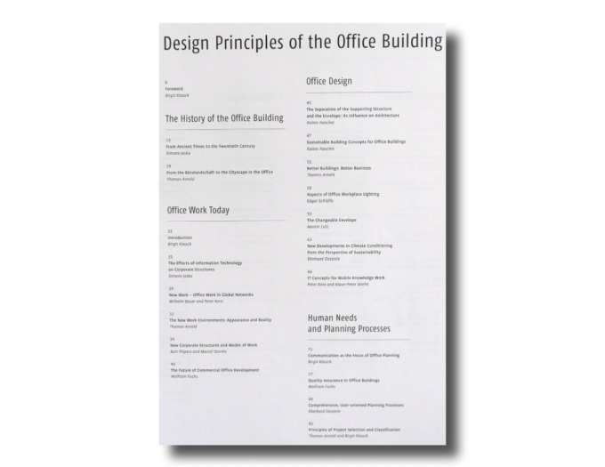 A Design Manual: Office Buildings, eds. Rainer Hascher, Simone Jeska, Birgit Klauck (Birkhäuser, 2002)