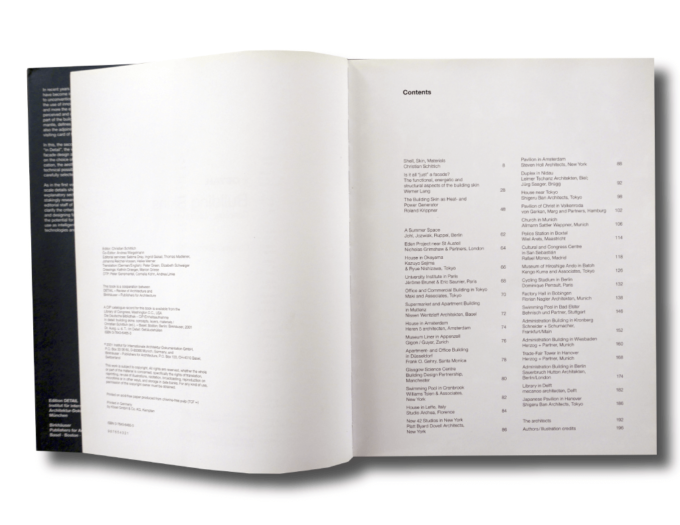 In Detail: Building Skins, Concepts, Layers, Materials, Christian Schittich (ed.) Birkhäuser 2001