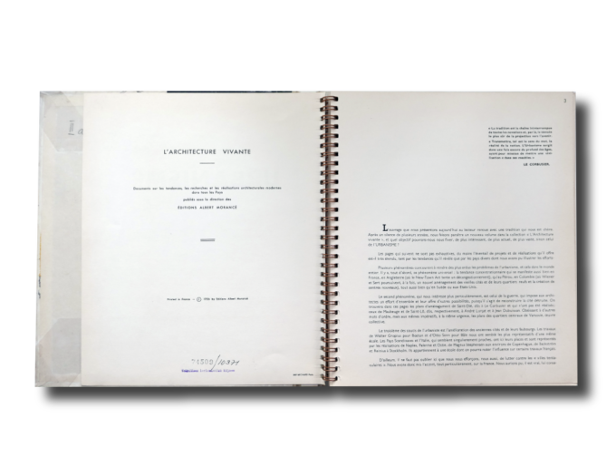 François C. Morand, L'Architecture Vivante: Urbanisme – Projects, Plans et Réalisations, Éditions Albert Morancé 1956