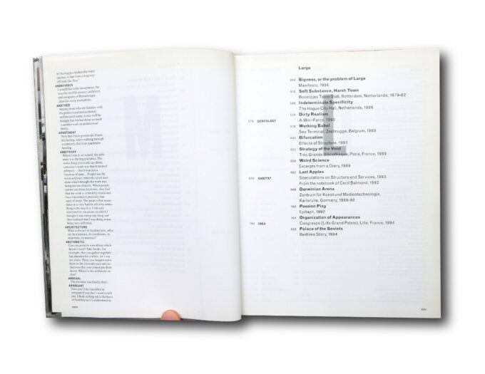 Rem Koolhaas, Bruce Mau, OMA: S, M, L, XL. 010 Publishers, 1995