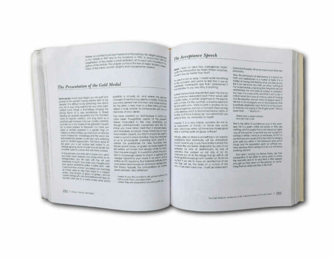 Patrick J. Meehan: Truth Against the World – Frank Lloyd Wright Speaks for an Organic Architecture, The Preservation Press, 1987/1992