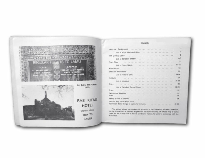 Lamu-town-sislu Lamu Town: A Guide by J. de V. Allen (Natural Museum Trustees of Kenya, c. 1970s–1980s)