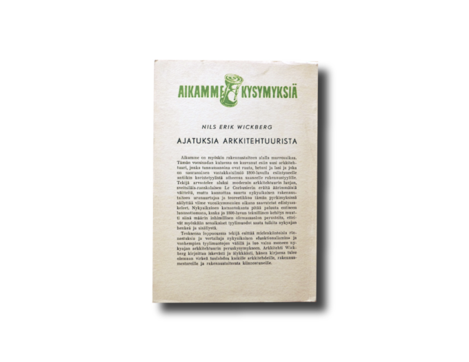 Image of the book Ajatuksia arkkitehtuurista