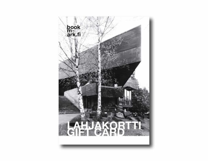 Lahjakortti-tuotekuva bookm-ark.pro lahjakortti jossa kuva Reima ja Raili Pietilän suunnittelemasta Dipolista