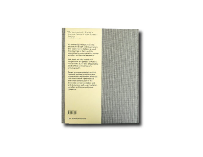 Back cover of the book Louis Kahn: The Importance of Drawing