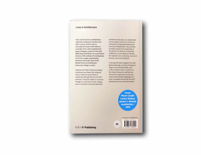Back cover of the book Peter Cook: Lives in Architecture
