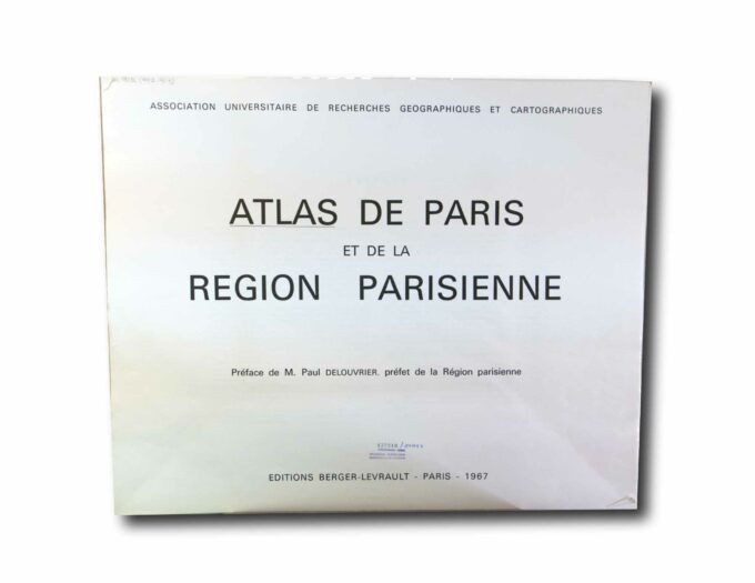 Title plate of the map set Atlas de Paris et de la Région parisienne