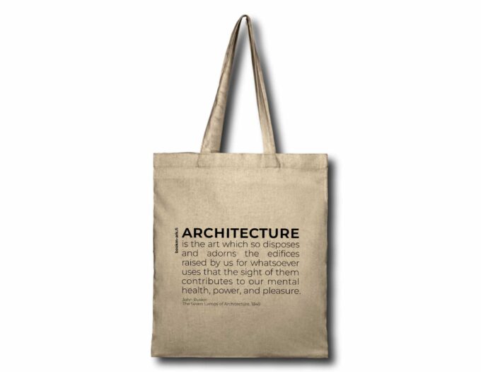 bookm-ark.pro customised tote bag with a quote from John Ruskin