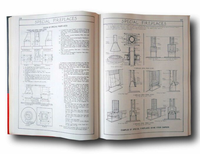 Photo showing a sample spread of the book Architectural Graphic Standards