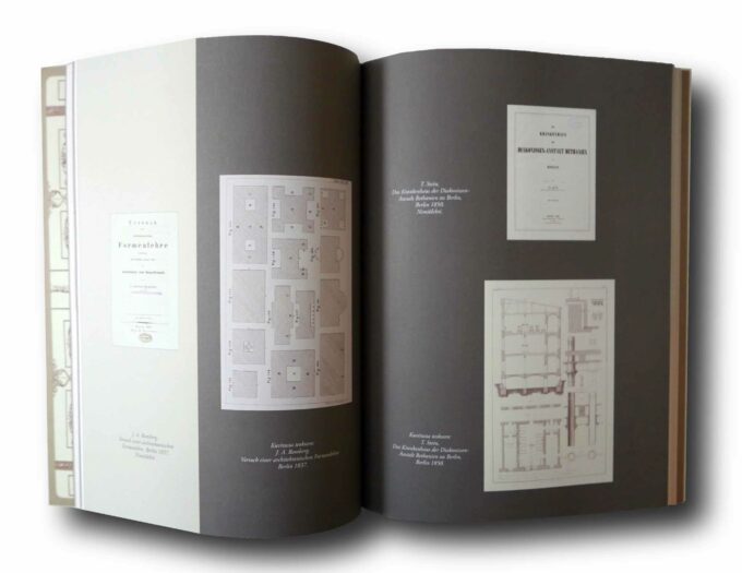 Photo showing a sample spread of the book Arkkitehtuurikirjoja Euroopan laidalla