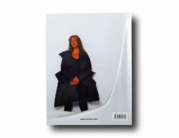 Hadid-Taschen-taka Photo showing a sample spread of the book Zaha Hadid – Taschen Basic Architecture Series