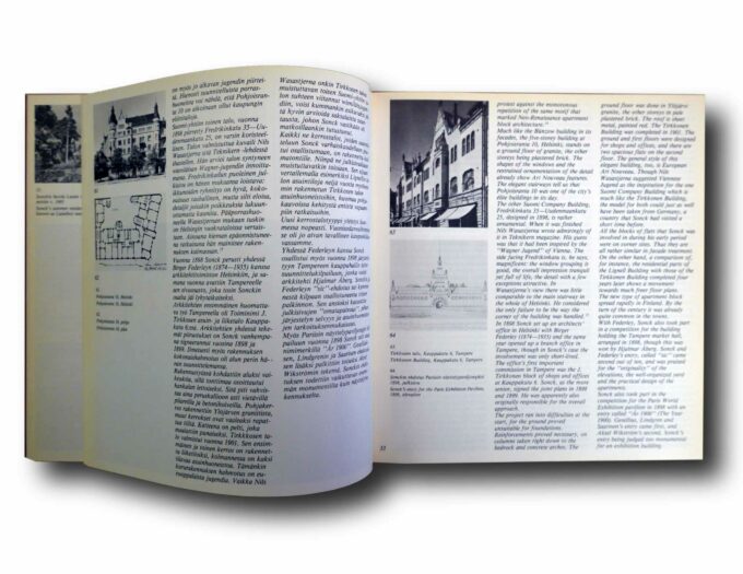 Photo showing a sample spread of the book Lars Sonck