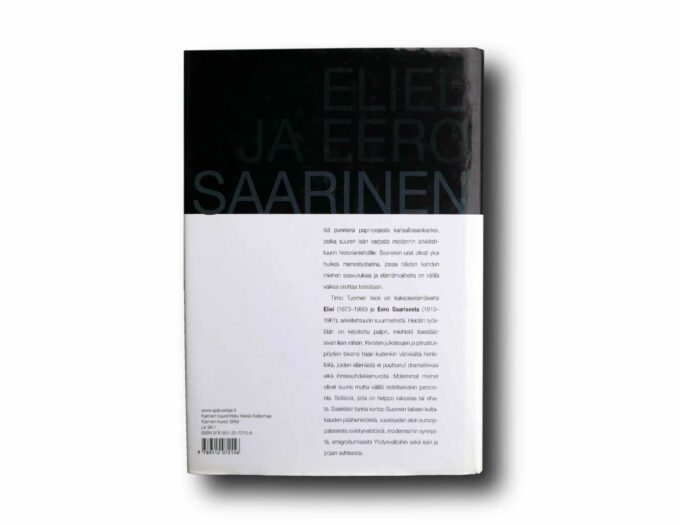 Photo showing a sample spread of the book Eliel ja Eero Saarinen