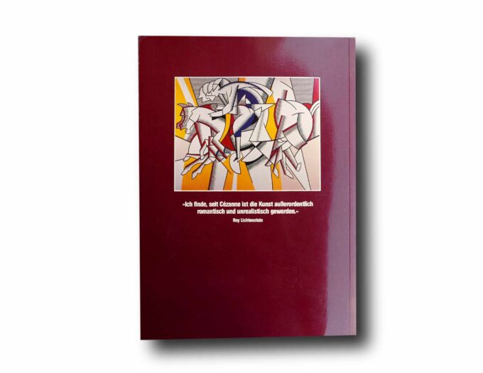 Photo showing a sample spread of the book Roy Lichtenstein: Die Ironie des Banalen
