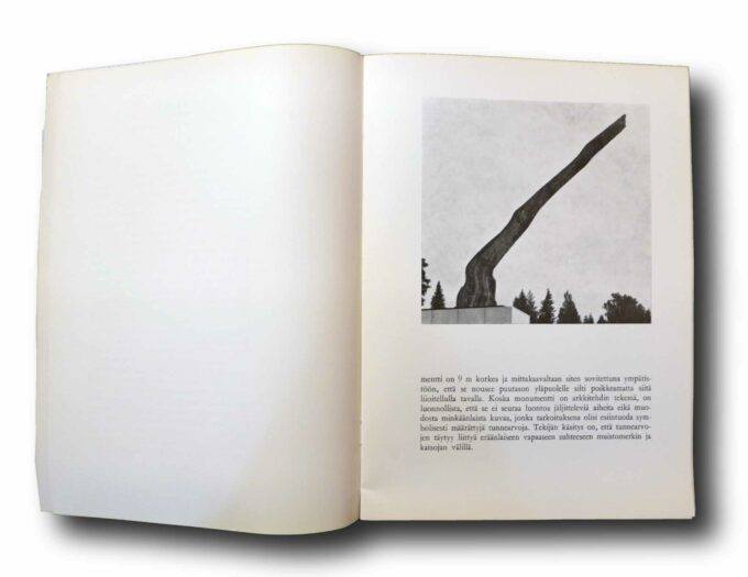 Suomussalmen-taistelujen-muistomerkki-auk Photo showing a sample spread of the book Alvar Aalto: Suomussalmen taistelujen muistomerkki