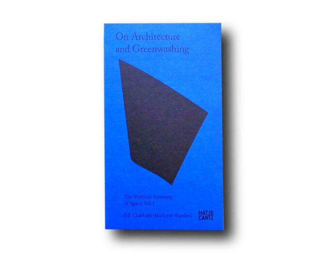 Photo showing the book On Architecture and Greenwashing