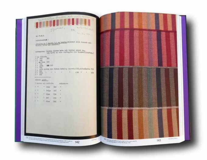 Otti-Berger-Weaving-auk Photo showing a sample spread of the book Otti Berger: Weaving for Modernist Architecture
