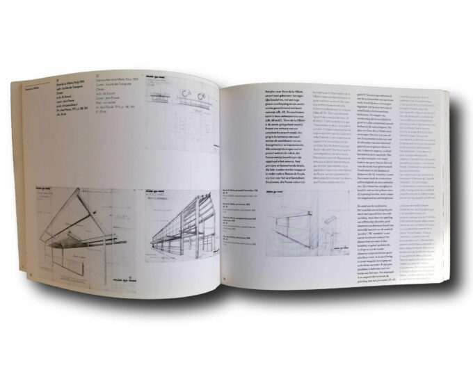Photo showing a sample spread of the book Jean Prouvé – Constructeur