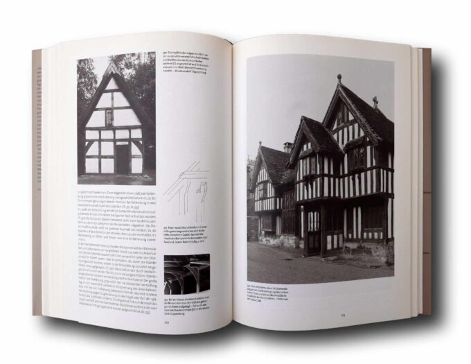 Photo showing a sample spread of the book Das Holz und seine Verbindungen