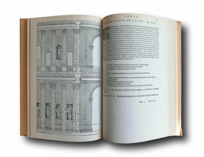 Palladio-Quattro-Libre-auk Photo showing a sample spread of the book I Quattro Libri Dell'Architettura di Andrea Palladio