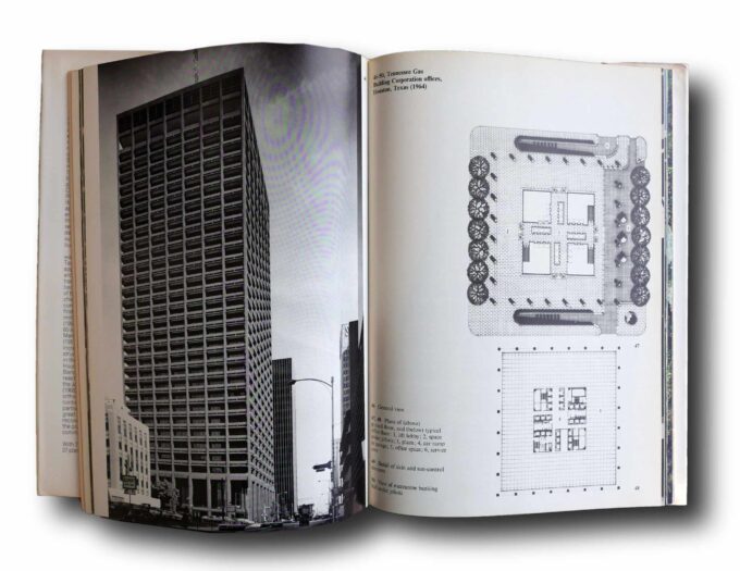 Photo showing a sample spread of the book Skidmore Owings & Merrill