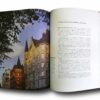 Photo showing a sample spread of the book Arkkitehtuurimme vuosituhannet