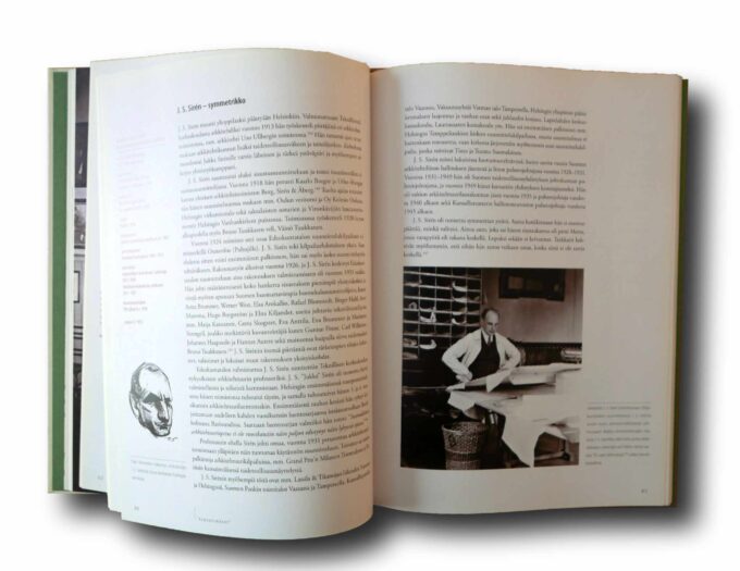 Photo showing a sample spread of the book Luotsikatu 4 1906–2006