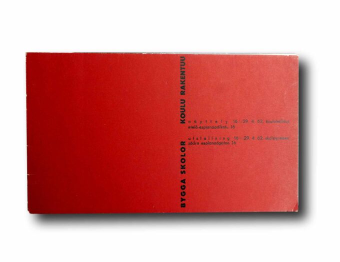 Photo showing the book Koulu rakentuu – Bygga skolor