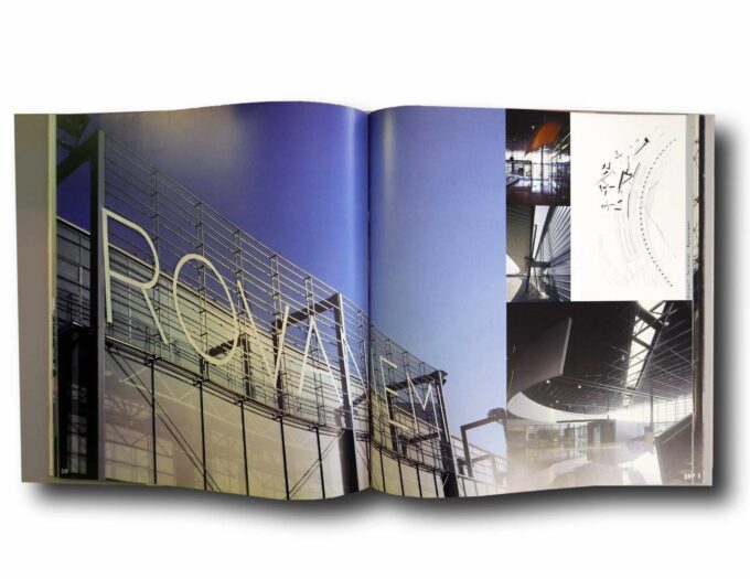 Photo showing a sample spread of the book Steel Images