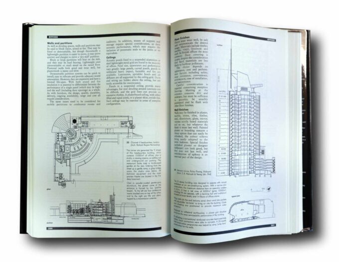 Photo showing a sample spread of the book The Architects' Handbook