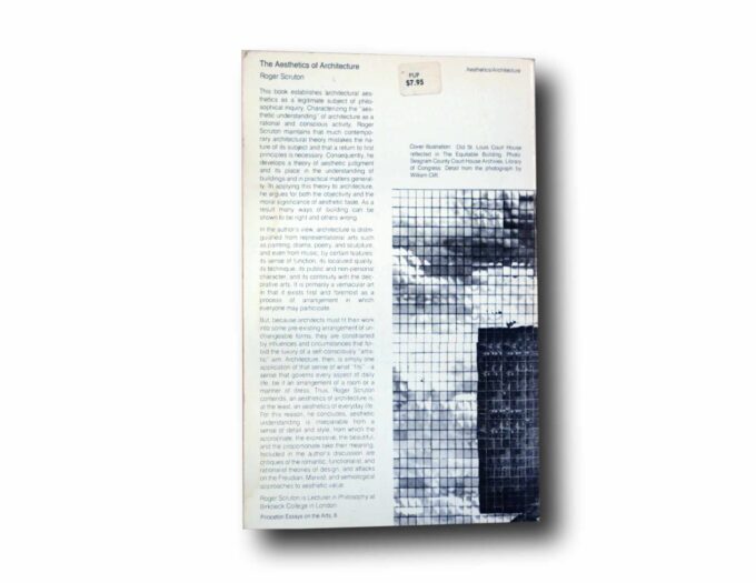 Photo showing a sample spread of the book The Aesthetics of Architecture