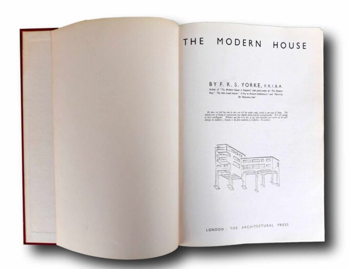 Photo showing a sample spread of the book The Modern House