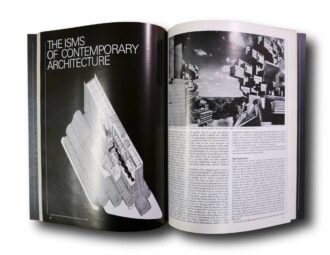Photo showing a sample spread of the book A.D. Architectural Design 52 7/8 1982: Modern Architecture and the Critical Present