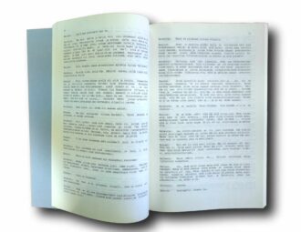 Photo showing a sample spread of the book Rakennustaiteen seuran haastatteluja