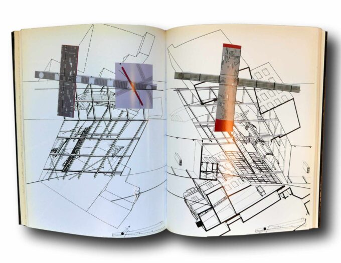 Photo showing a sample spread of the book Daniel Libeskind: Countersign