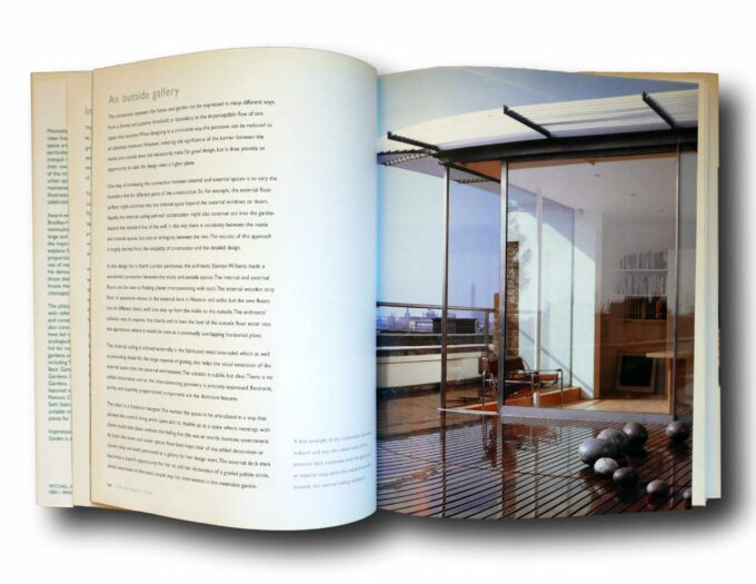 Photo showing a sample spread of the book The Minimalist Garden