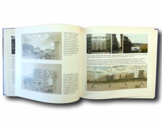 Photo showing a sample spread of the book Uhattu Helsinki
