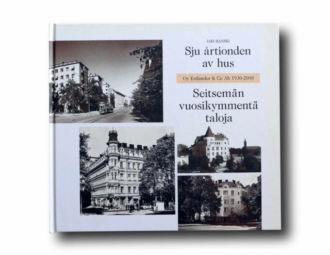 Seitseman-vuosikymmenta-taloja-kansi Photo showing the book Seitsemän vuosikymmentä taloja – Sju årtionden av hus