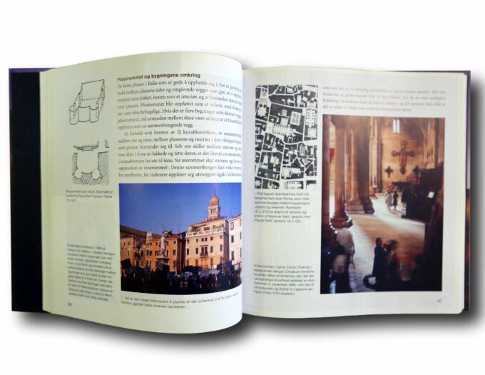 Photo showing a sample spread of the book Italias urbane fenomen: Byrom och mennesker