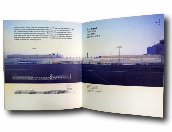 Photo showing a sample spread of the book Architecture in Austria: A Survey on the 20th Century