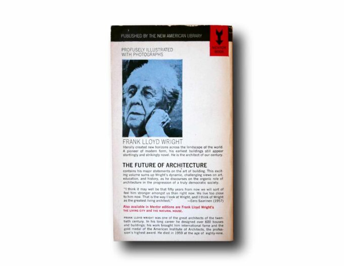 Photo showing a sample spread of the book The Future of Architecture