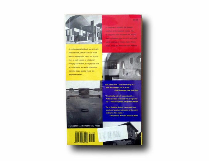 Photo showing a sample spread of the book The Le Corbusier Guide