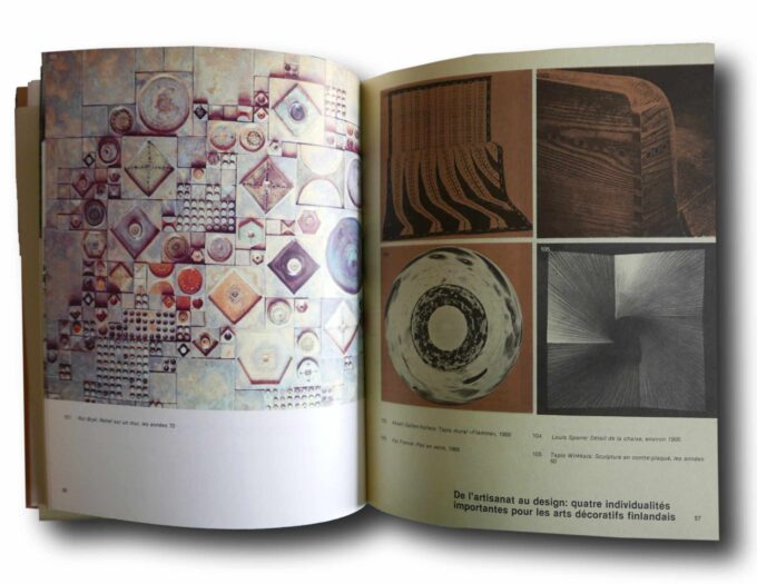 Photo showing a sample spread of the book Métamorphoses finlandaises
