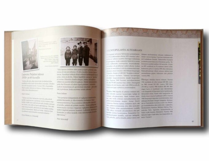 Photo showing a sample spread of the book Paijala – Talo Stadin sydämessä