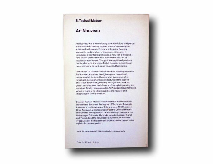 Photo showing a sample spread of the book Art Nouveau